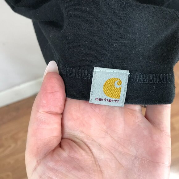 CARHARTT FORCE - MEN'S LARGE -BLACK SHOERT SLEEVE CREW NECK RELAXED FIT T-SHIRT - Picture 7 of 9